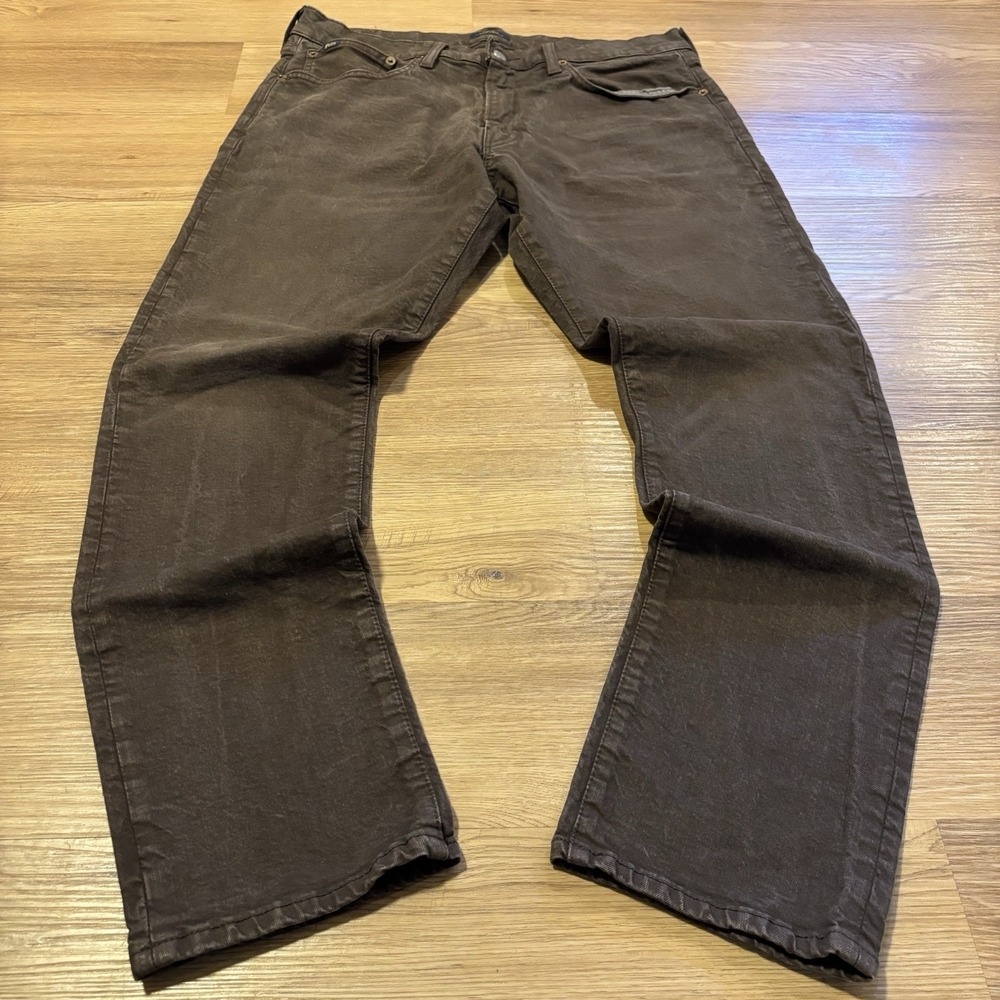 Polo Ralph Lauren Sullivan Slim Jeans Mens 32x30 Brown Straight Leg Stretch Fade